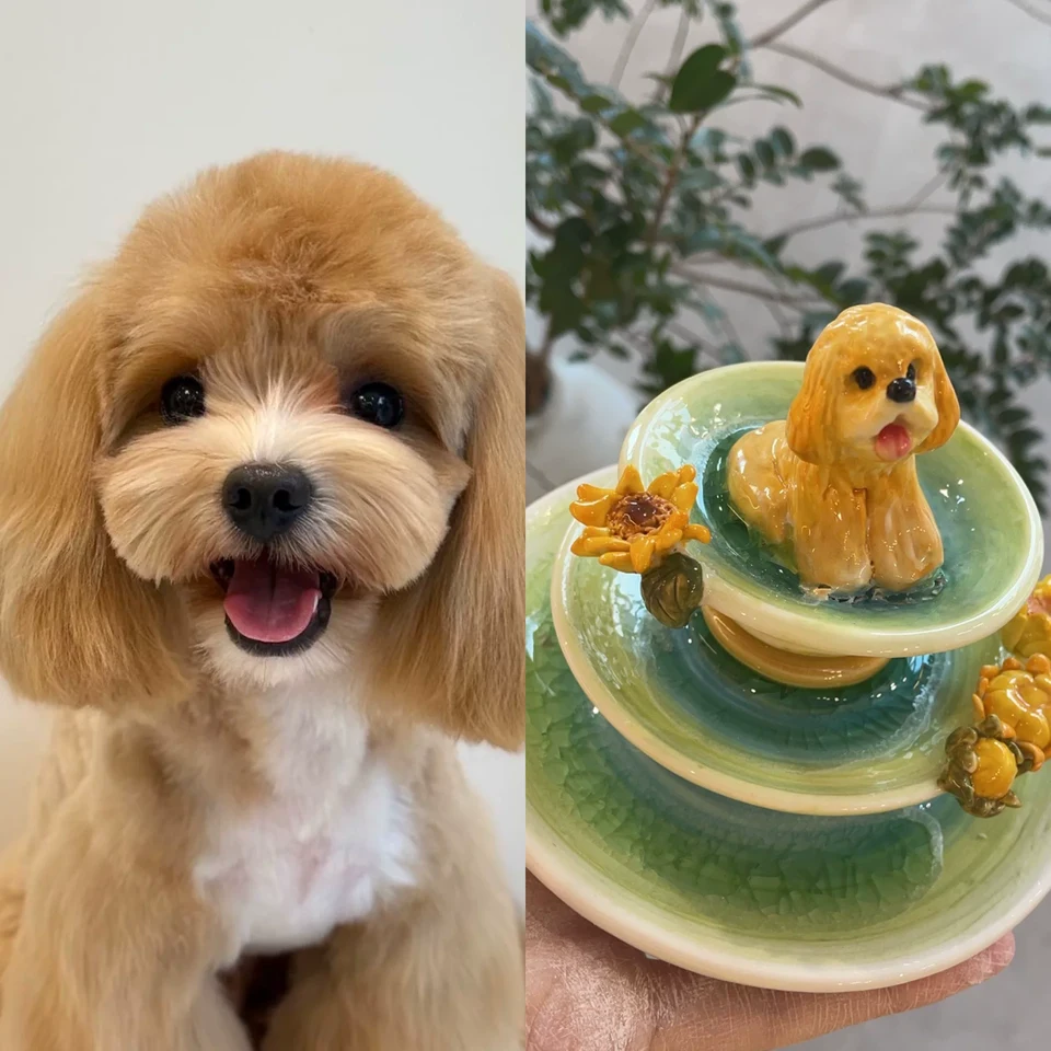 Pet Photo and Finished Tiered Jewelry Tray