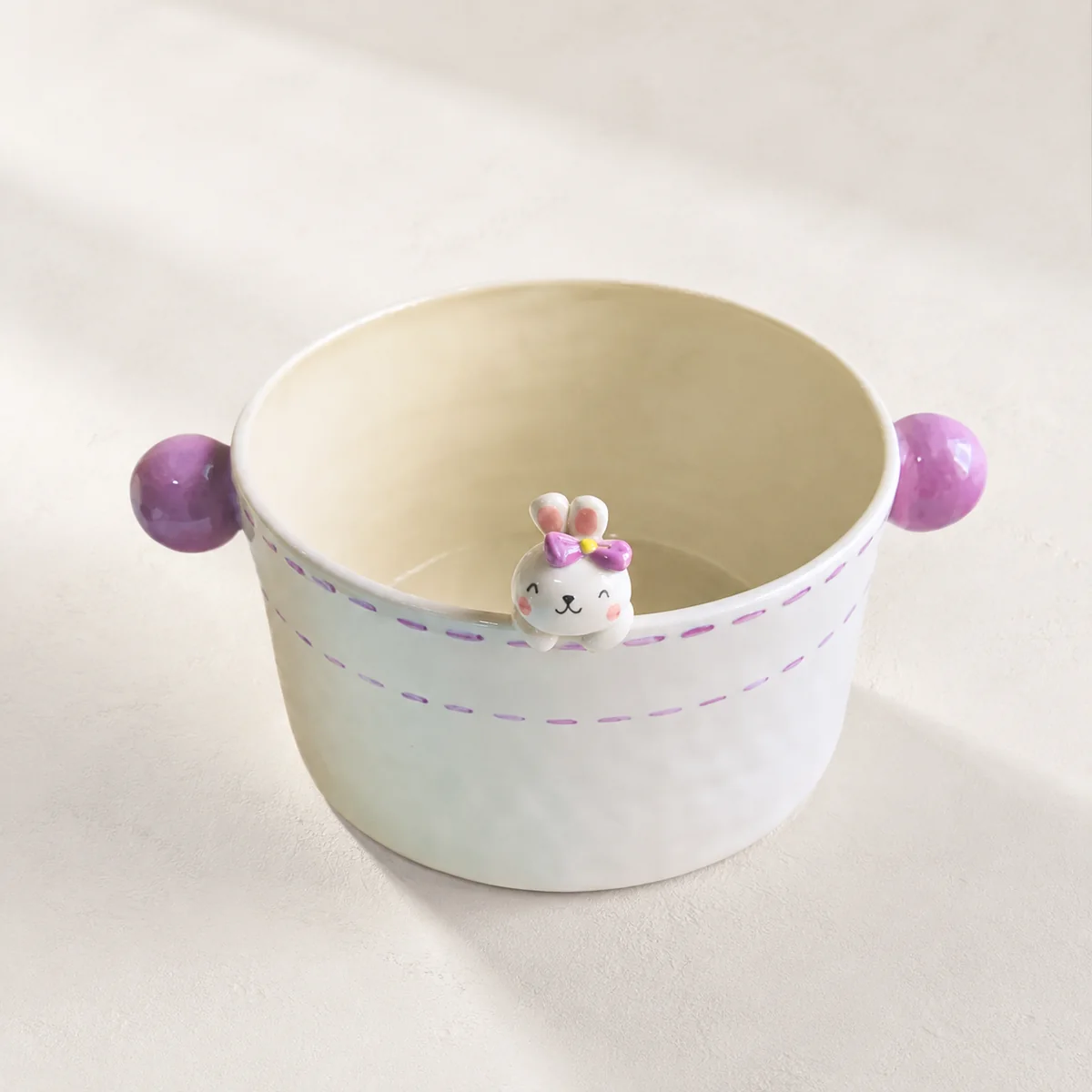 Custom Pet Bowl – Handle Version — view 2 — studio photograph