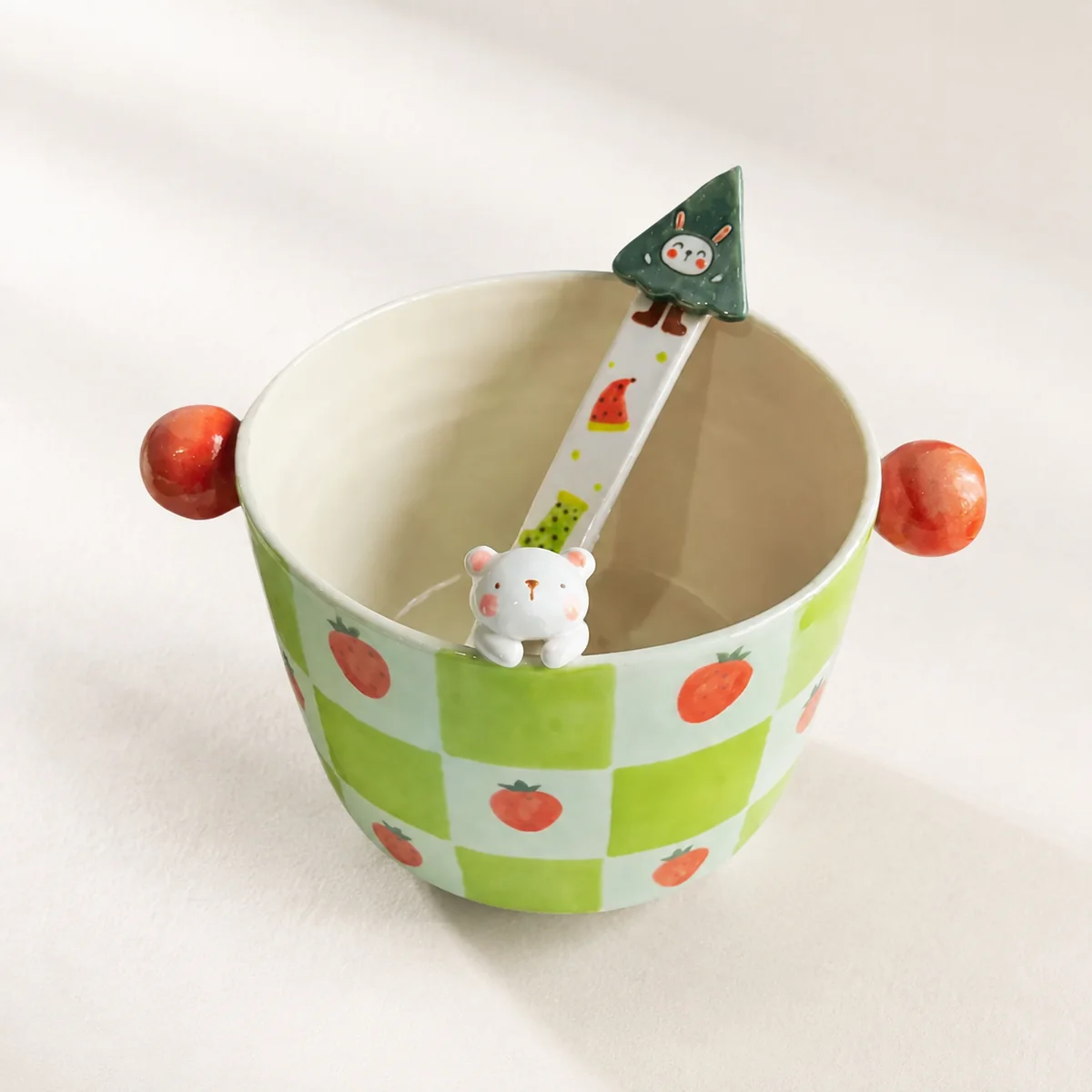 Custom Pet Bowl – Handle Version — view 3 — studio photograph