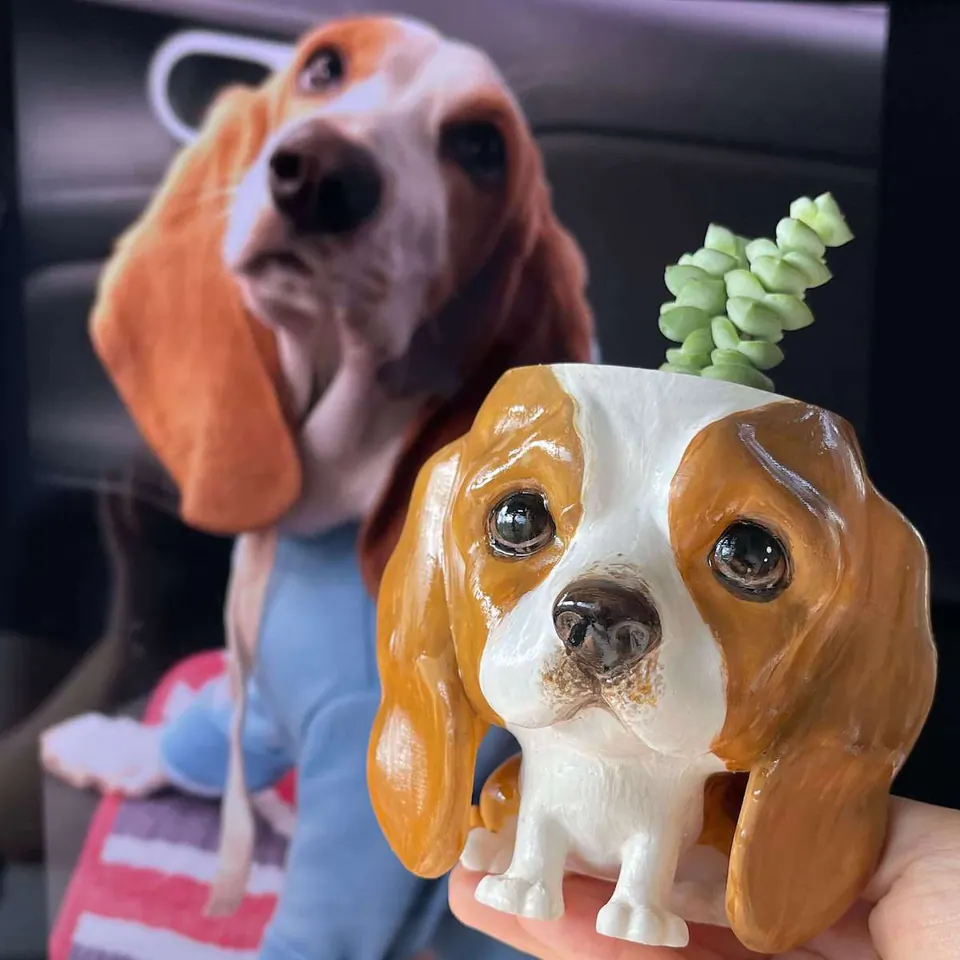 Manual Printed Custom Pet Plant Pot — view 2