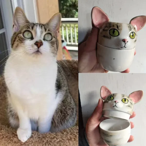 Custom Portrait Pet Ceramic Urn — view 2