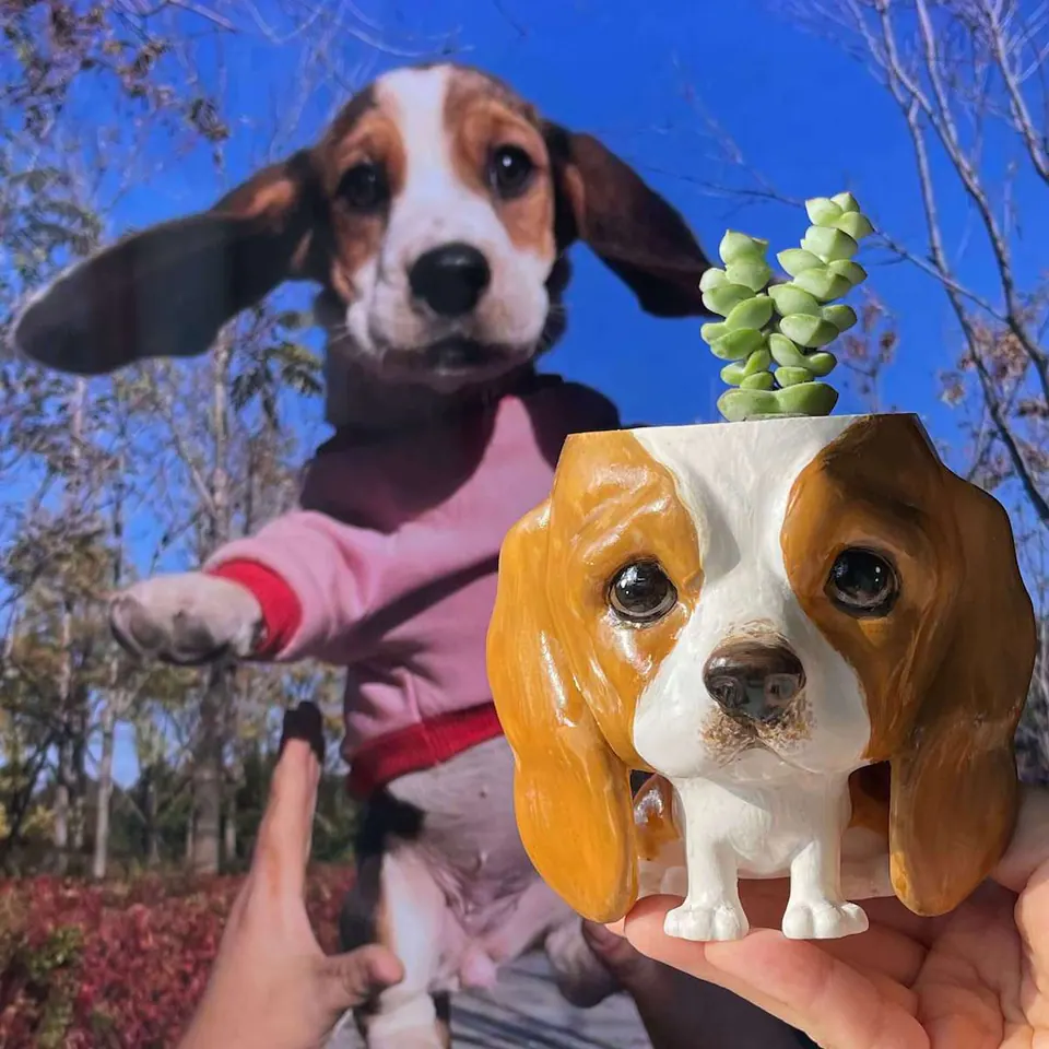 Hand-Painted Custom Pet Planter