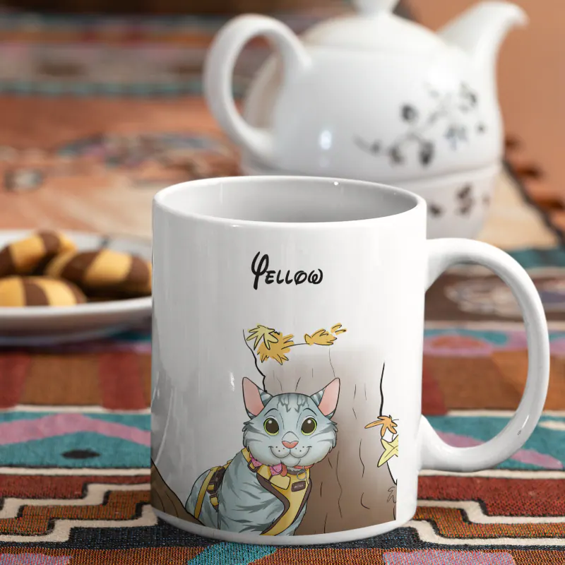Custom Cartoon Pet Portrait Mug