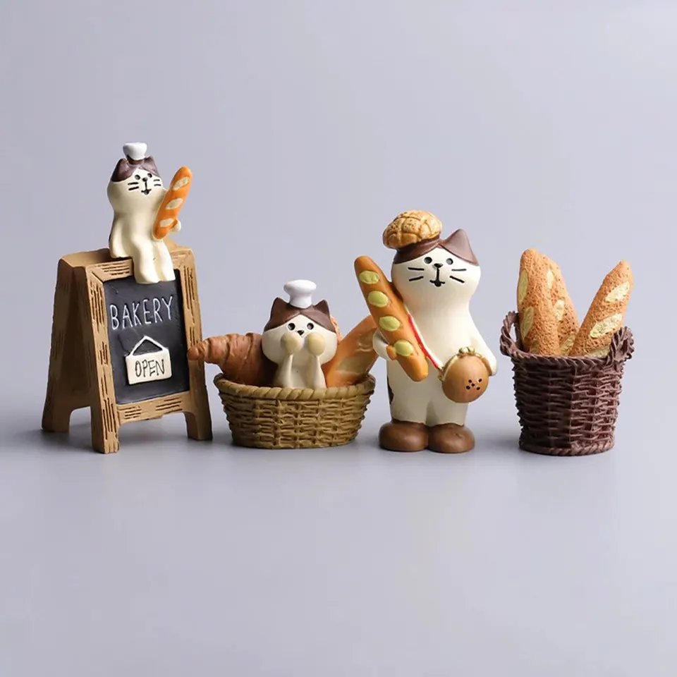Cute Cat Bread Toast Model Toys — view 3