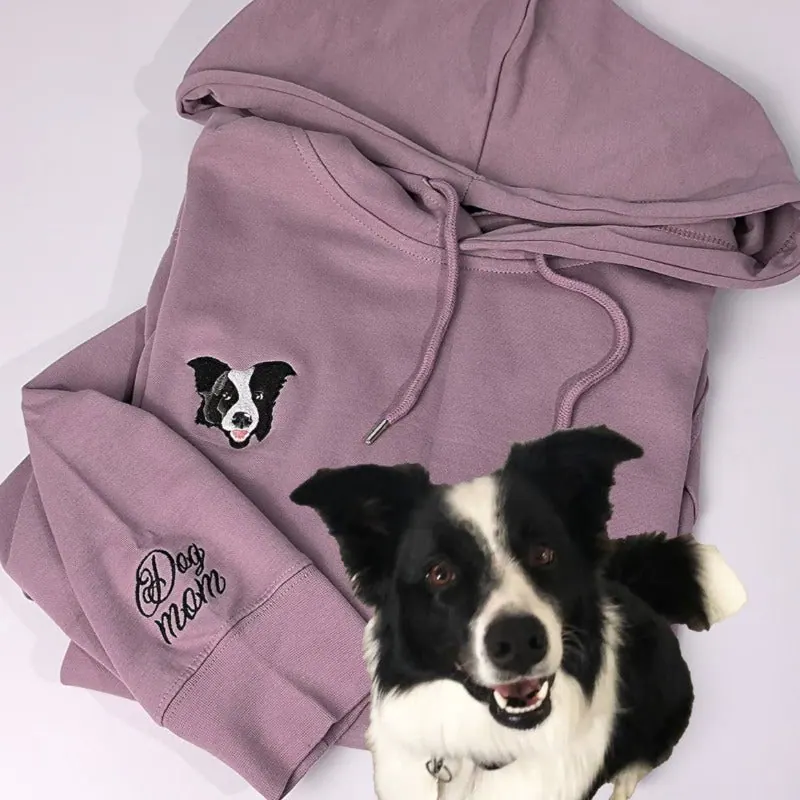 Custom Pet Portrait Embroidered Hoodie — view 6