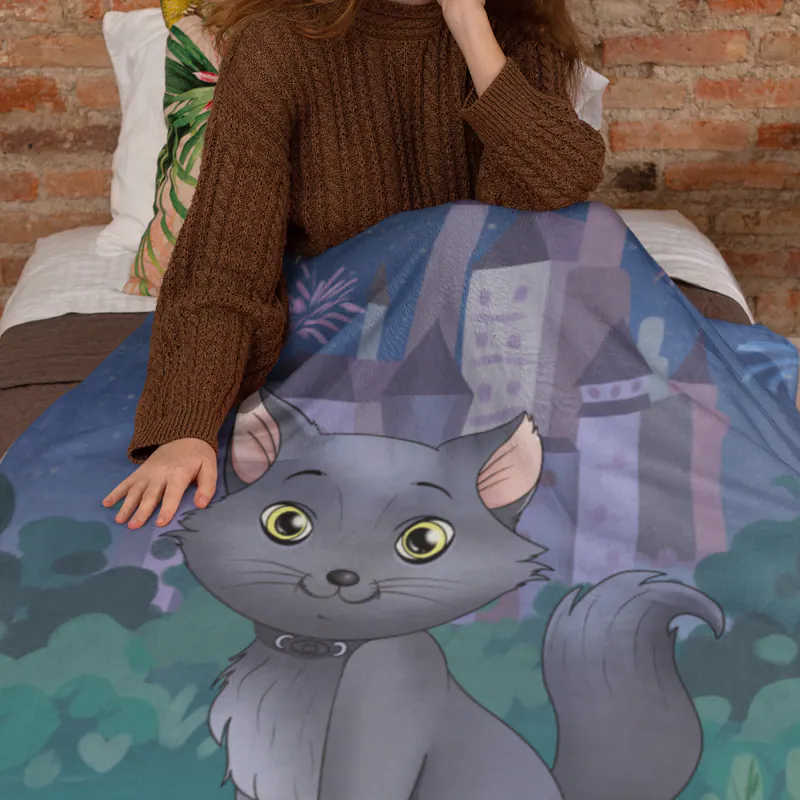 Custom Cartoon Pet Fleece Blanket — view 11